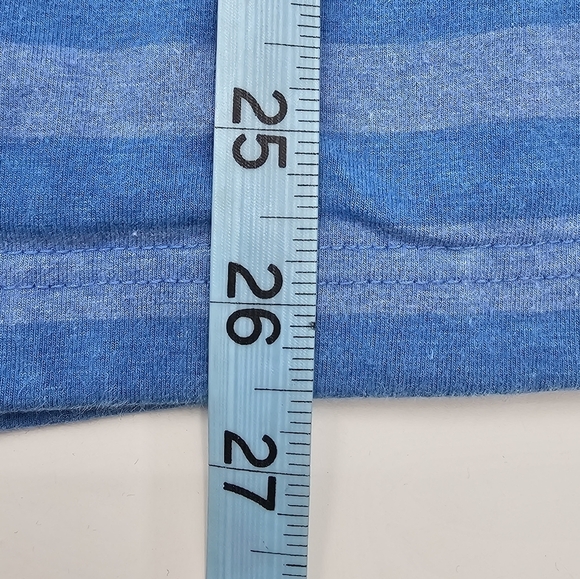 prAna Setu Hoodie Mens Sz Medium Blue Stripe Pullover Organic Cotton Sweatshirt - Picture 5 of 7